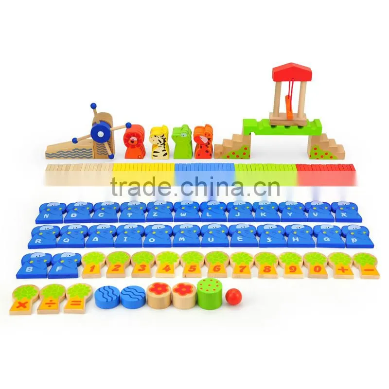 2014 top 100 christmas gift 150 pcs elephant tree animal shape red yellow blue green burlywood 5 colours domino game