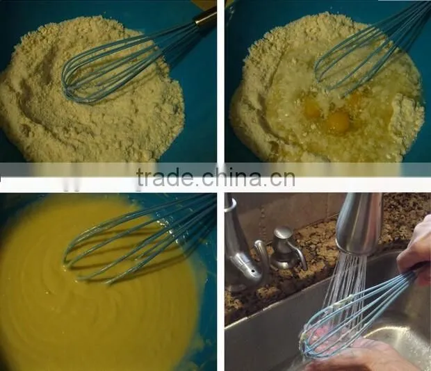 Hot sale FDA and LFGB silicone whisk Silicone Kitchen Utensils for Blending, Whisking, Beating & Stirring