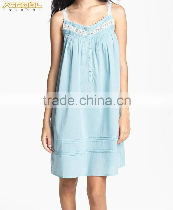 Dobby Sleeveless Nightgown