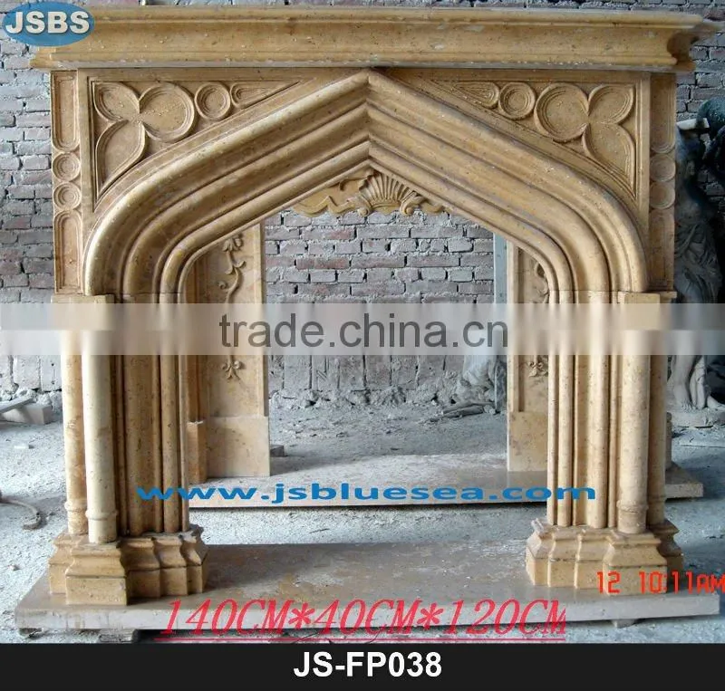 Red marble statue friepalce mantel