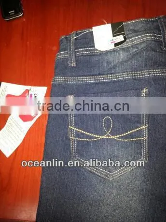 New design short jeans pants for lady