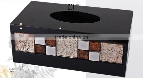Black Mosaic Facial Tissue Box with Cheap Price