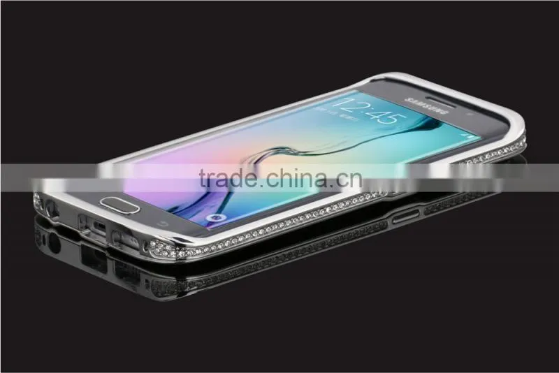 Diamond Mobile Phone Metal Cases for Samsung S6 Edge