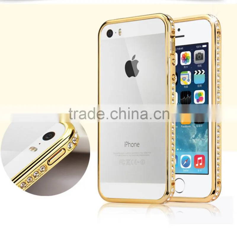 Diamond Mobile Phone Case For iPhone,Bulk Diamond Metal Bumper Phone Case