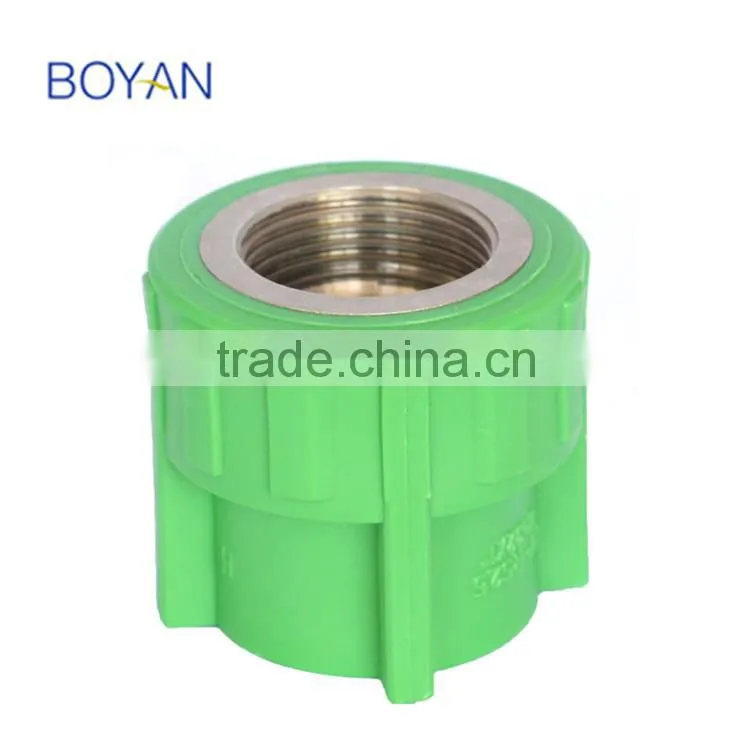 chinese supplier BOYAN plastic pipe fitiing for irrigation ppr brass female adaptor