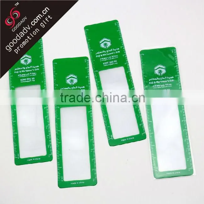Personalized Logo Printing High Quality magnifying glass ruler / custom plastic ruler