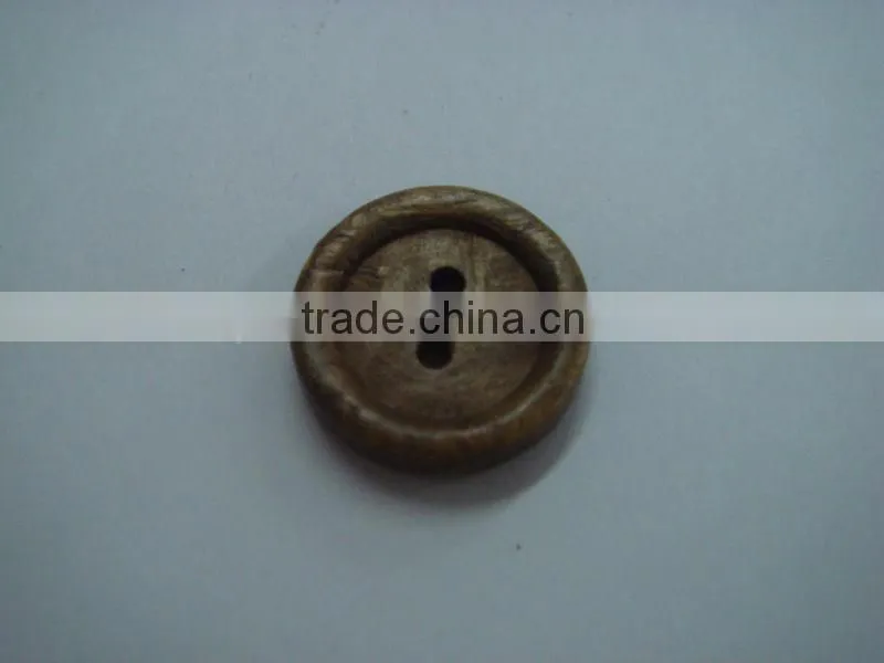 18mm shank sewing 4 holes button make of natural wood