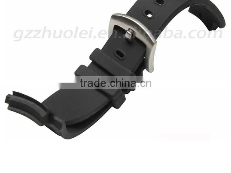2015 New style 25*16mm silicone Watch Bracelet with stainless steel pin buckle wholesale 3PCS