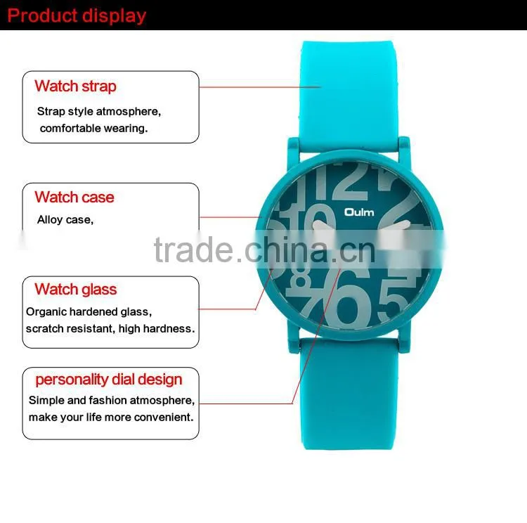 oulm big number watch, multi color watches, cheap custom logo watches