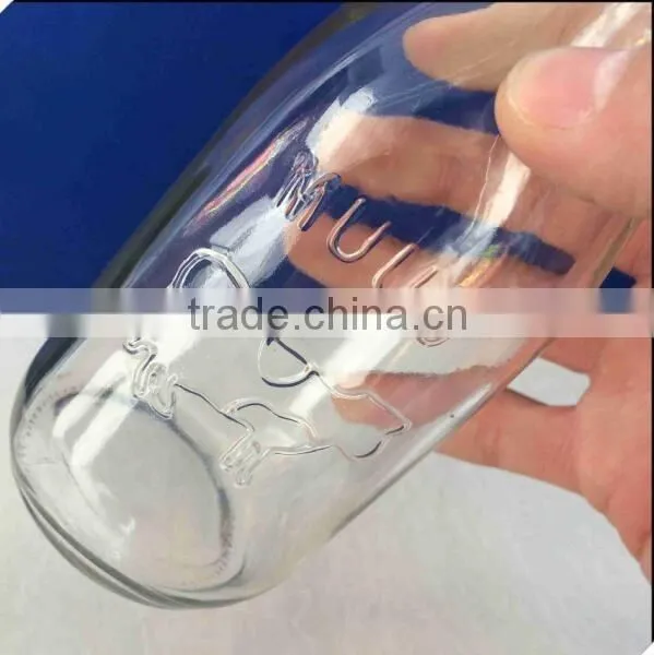 10oz glass bottle for milk drinking with screw top
