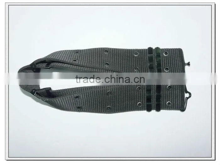 57mm wide black polypropylene military combat belts,military cross belts