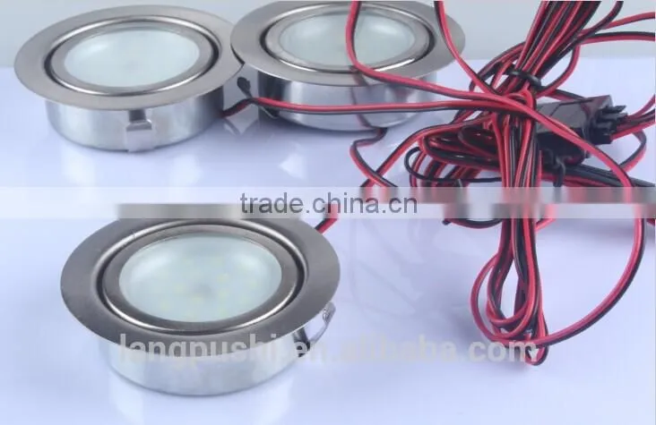 2014 top quality products aluminum 3*2w round led cabinet light, SMD2835 under cabinet lights