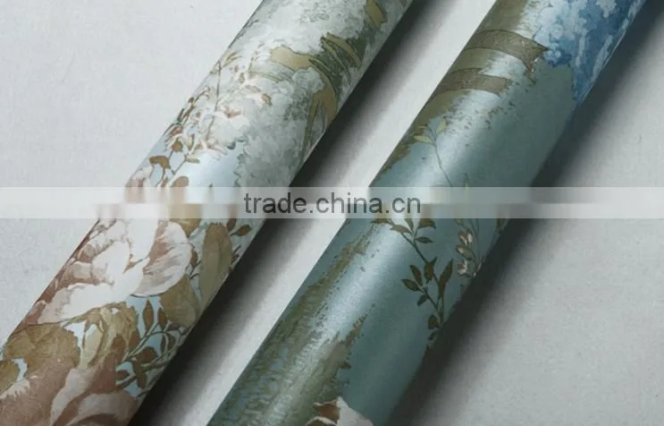 interior flower tree pattern wallpaper /natural wallpaper