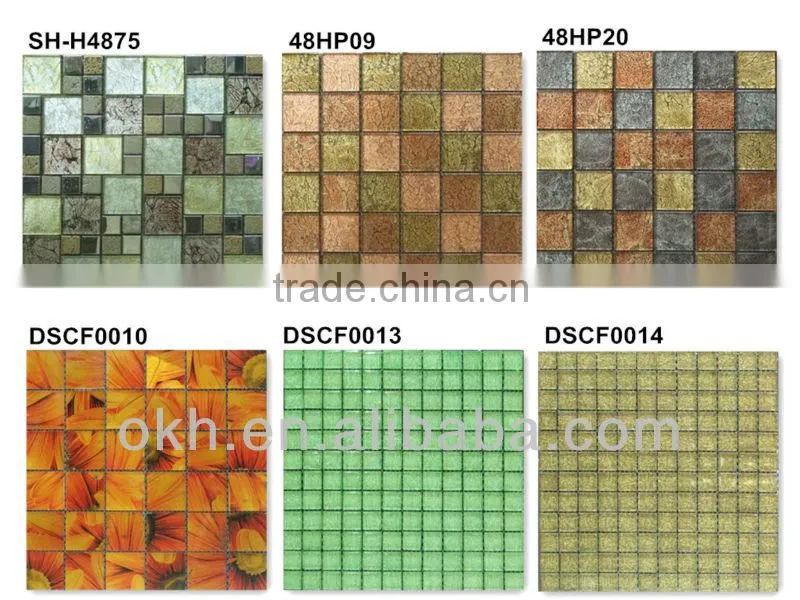 DSCF0013 Gold leaf mosaic tile glass