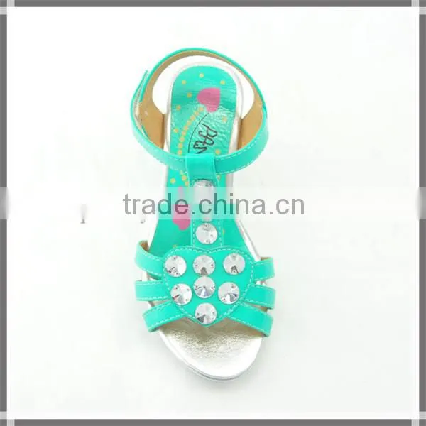 2014 new model china wholesale kids high heel sandals for girls
