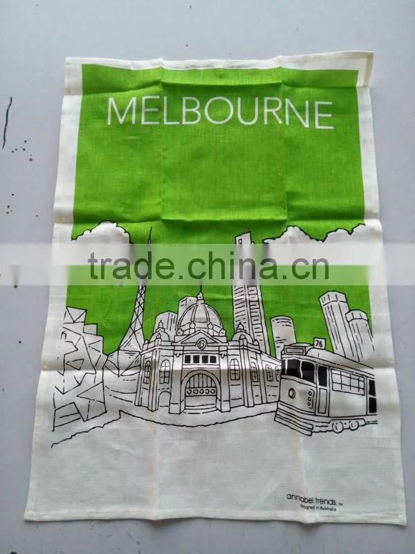 kitchen linen tea towel for promotion and giftkitchen printed tea towel for home decoration grenada design