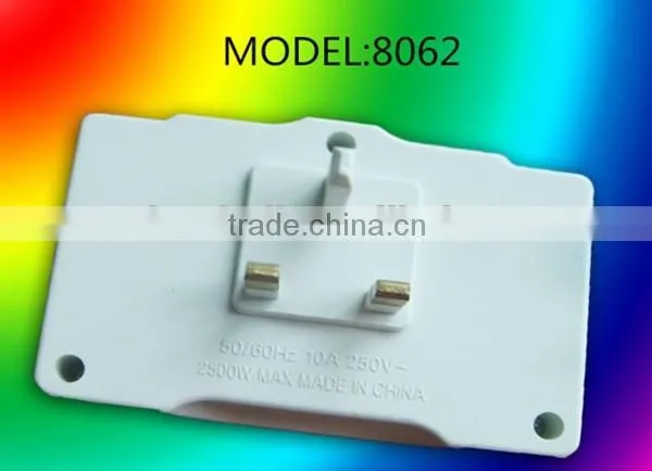 3 Socket Adapter Plug Outlet Single-Tap Wall Tap Electrical Multi Use Home Organization Office