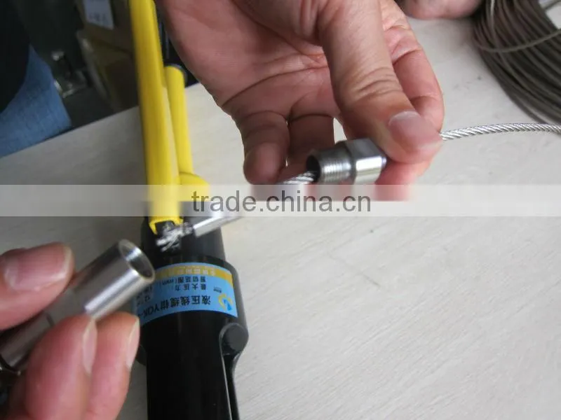 Brushed polished steel cable wire fittings for steel structure balustrades