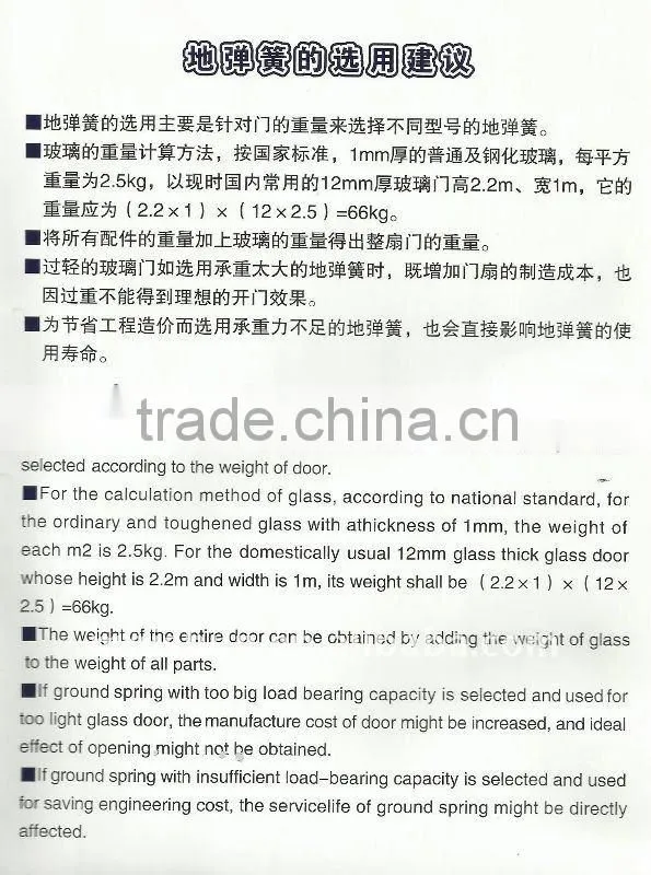 aluminum frame glass doors,opened by spring,can be open in and out MS-922