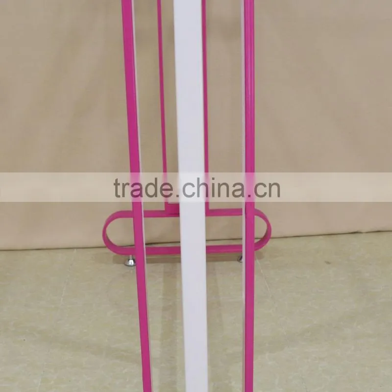 Factory Clothes Display Rack pink garment display stand for lingeries gearment store