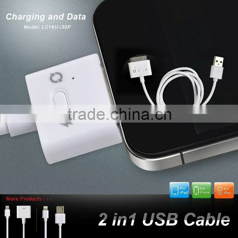 2in1 USB cable with a connector for iPod/iPhone/iPad