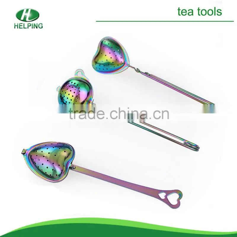 yelow lovely stainless steel plastic tea infuser
