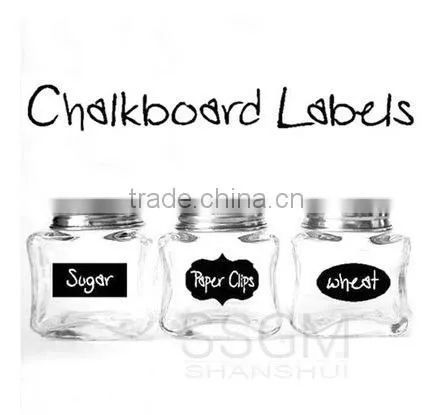 2015 New desgin lovely removable pvc chalkboard sticker for family/party decor