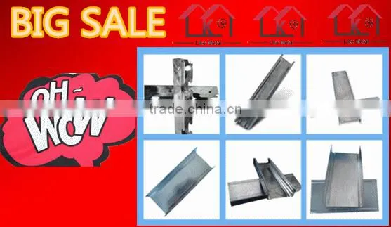 Galvanized roofing purlin manufacturer/C metal studs/U track/Furring channel