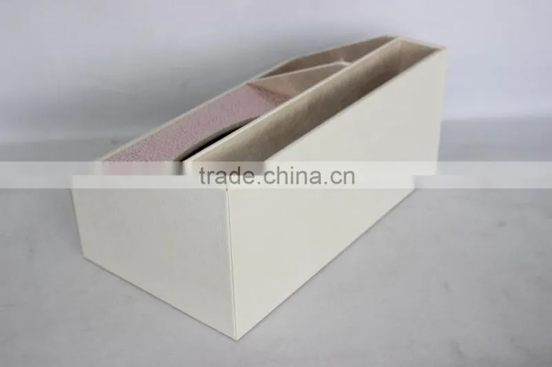 Home Decoration Faux Leather Tissue Box/Office cardboard napkin box