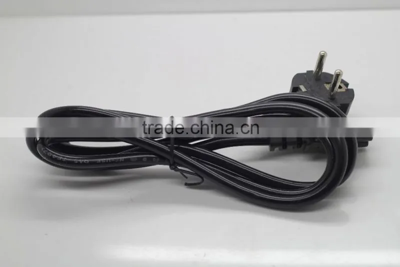 3 Pin Euro Male Plug Power Cable for Electronic Equipment
