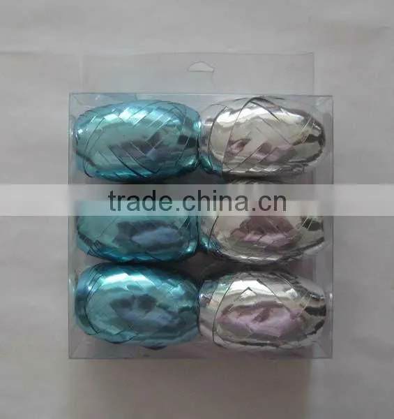 HOT SALE Christmas Present Wrapping Decorations Metallic Poly Curly Ribbon Egg Pack