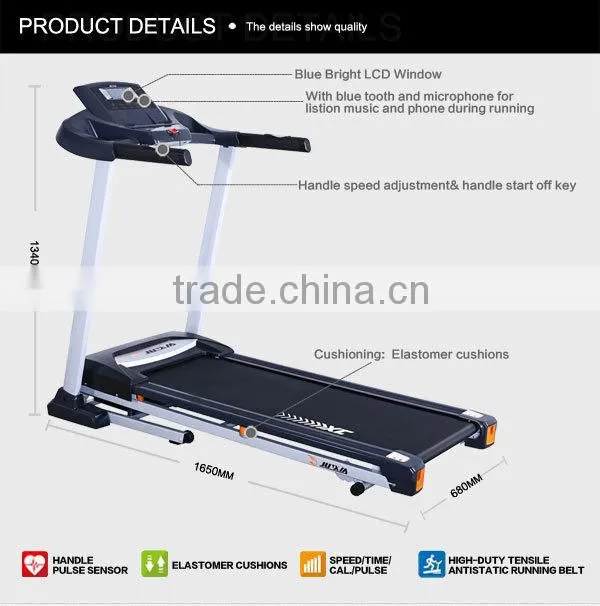 2016 Hot Sale Portable Motorized Treadmill With Manual Incline