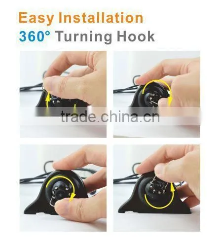 Universal METAL case rear view side view backup reversing car camera IR LED for night vision truck forklift bus camping