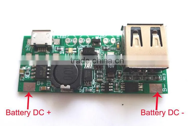 3.7V Lithium ion battery DC input 5V USB output power adapter 5V micro usb input