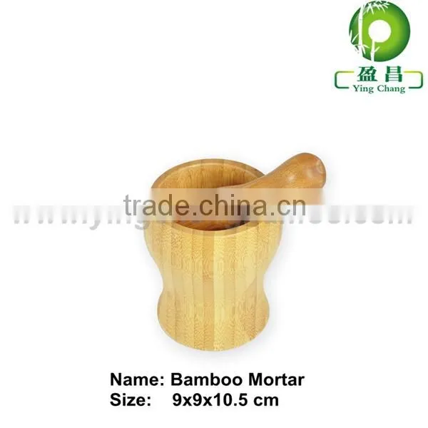 Two head Bamboo Mortar and Pestle
