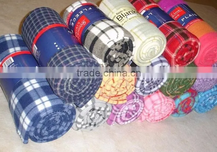 Hot sales 100% polyester fleece printed gifts Promotional Blanket