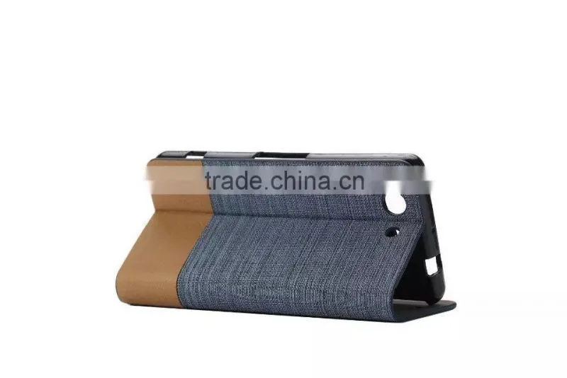 Fabric wallet leather case for Sony Xperia Z3 mini