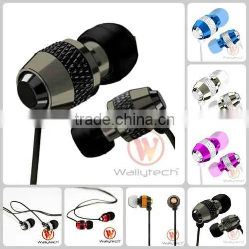Wallytech WEA-081 Hot sale Metal Stereo in-ear Earphone for MP3 for iPod Music