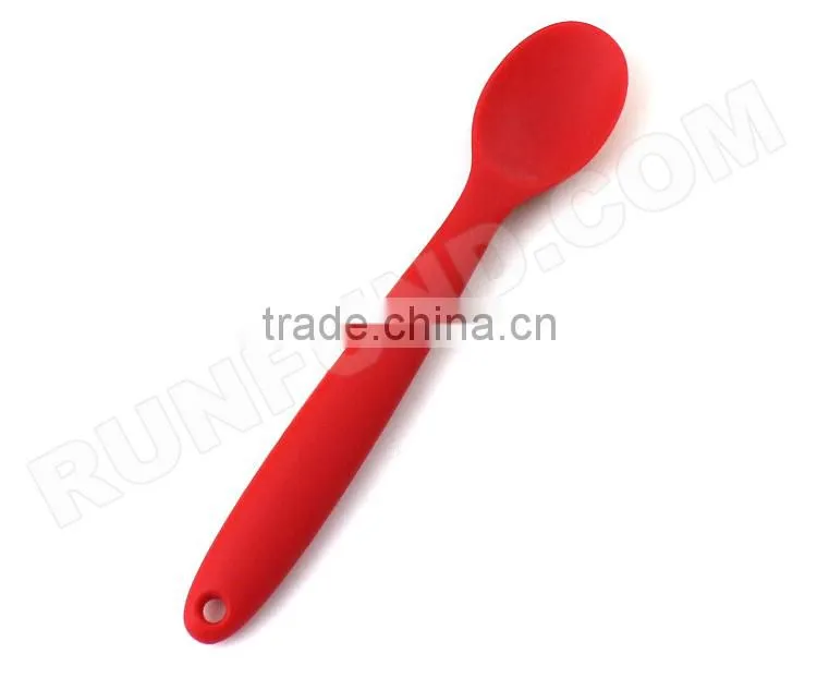 Solid Silicone Spoon , Red