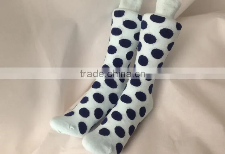 Young Girls Socks On Sale Small MOQ Custom Logo Vivid Colored Dots Sock Wholesale