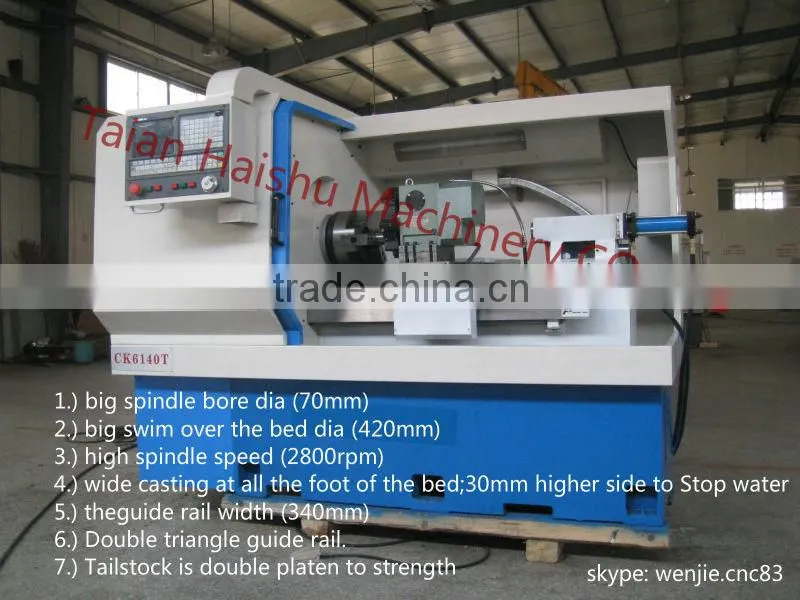 large market CK6140T cnc lathe machine price with CE and hydraulic tailstock