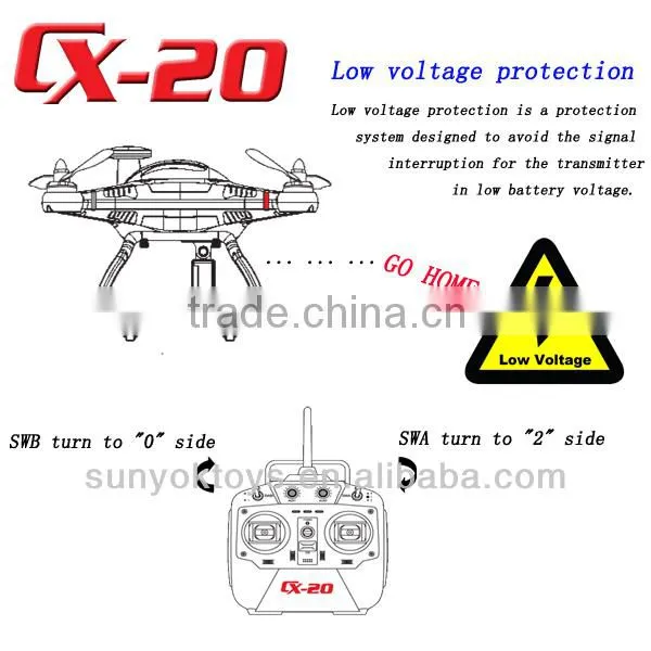 CX20 RC Quadcopter with GPS Altidude Hold System (VS DJI Phantom ), cx-20 auto pathfinder with gps