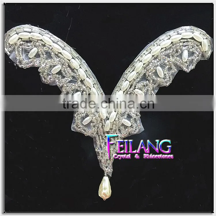 pearl Pendant Crystal Rhinestone Applique Bridal Accessories Costumes