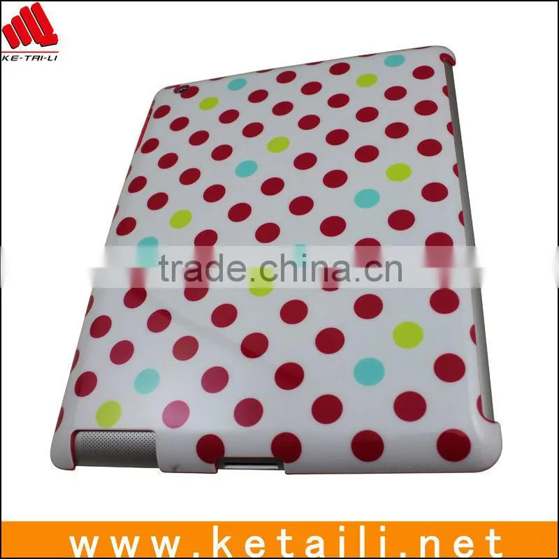for ipad 2/3/4 hard casing, colorful print glossy surface (FDA,BV ISO 9001 report )