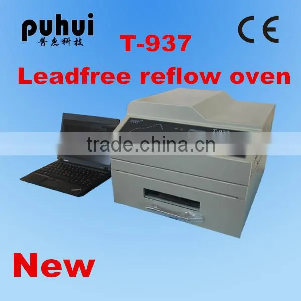 New desktop reflow oven t-937, leadfree reflow oven,small wave soldering machine,IR and hot air oven