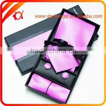 Brown Cheap Silk /Polyester Ties set/christmas presents