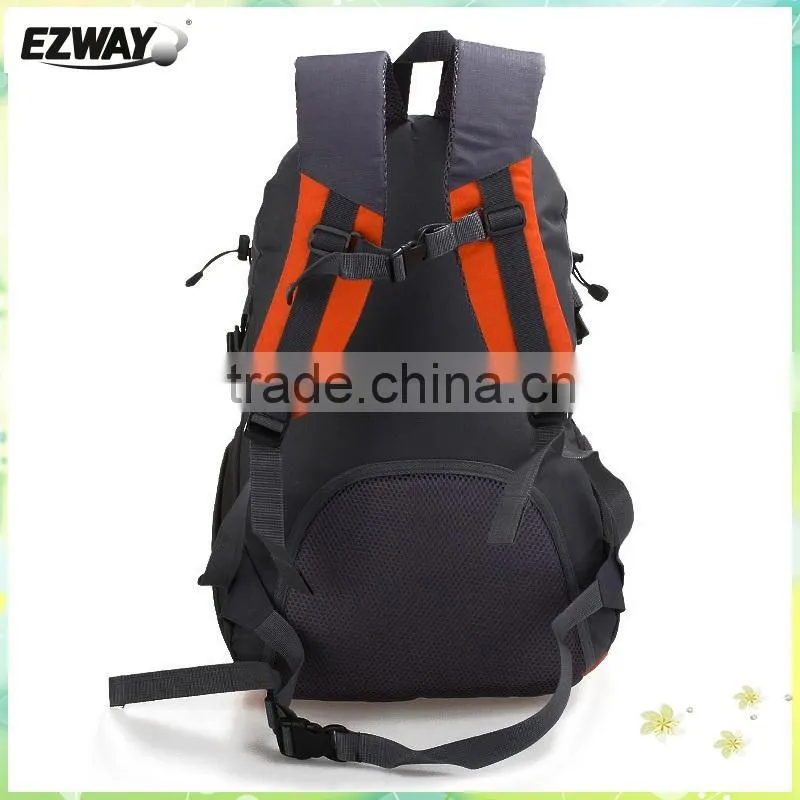 2015 hot sale fashion design orange color hiking and camping packback bag for sale