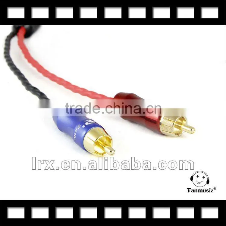 Professional cable 3.5mm to 2 RCA Audio Adapter Cable for iPod/MP3