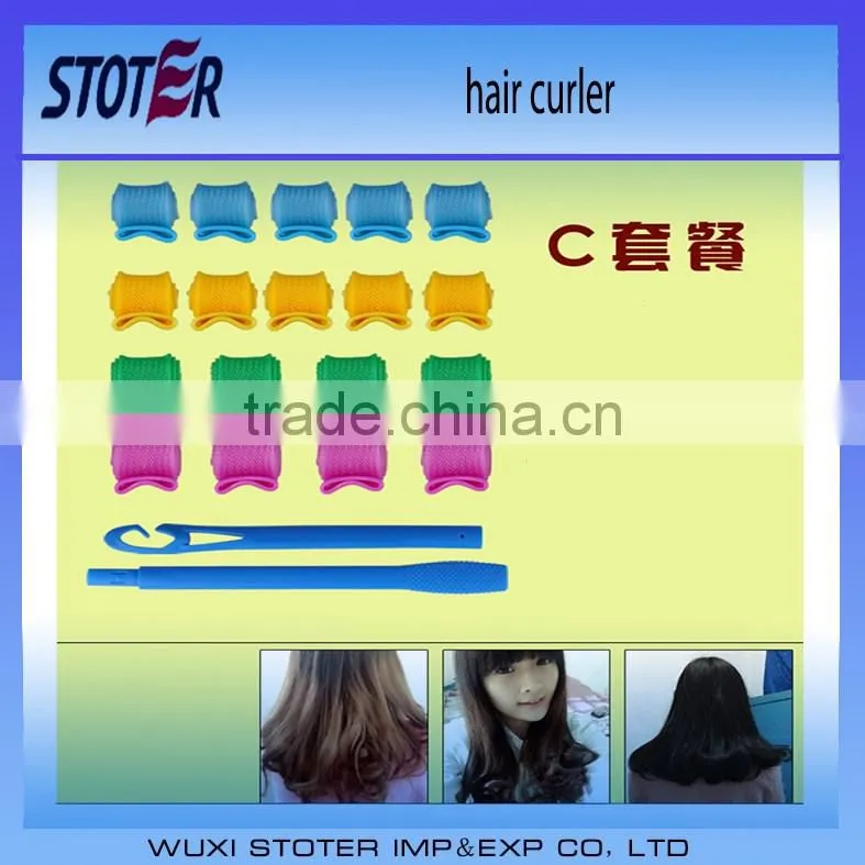 Easy hair roller plastic hair roller