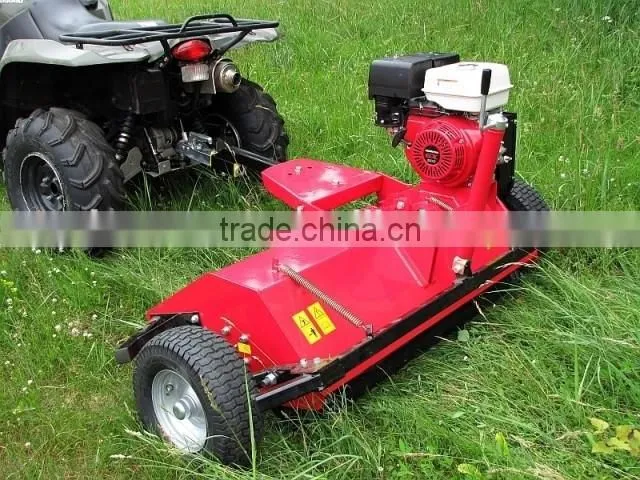 sansen pull towable behind type mower ATV Flail mower with 15hp loncin gasoline Engine